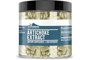 Earthborn Elements Artichoke Extract 200 Capsules, Pure & Undiluted, No Additives