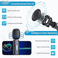 RICCHI Wireless Mini Microphone for iPhone iPad, 2
