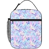 UEQIKI Tie Dye Butterfly Insulated Lunch Bag for Women & Men, Reusable Leak-Proof Lunch Box with Cooler Compartment, Lunch Tote for Adults Work Travel Picnic Durable & Washable