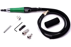 Jrealmer Turbolap Air Lapper Lapping Grinder (UTR-30) Turbine Reciprocating Stroke 0.3mm Pneumatic Ultrasound Grinder Micro Pneumatic Air Pencil Die Grinder For Mould Metal Lapping