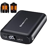 Veauney 7.4V 5V 18400mAh Heated Vest Battery Pack Compatible with ORORO, 7.4V Battery Pack for Heated Vest, with LED Display Portable Power Bank for for Weamest, for TODWARM, for Wulcea(No for 12V)