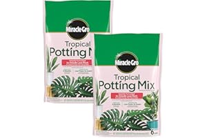 Miracle-Gro Tropical Potting Mix - Growing Media for Tropical Plants Living in Indoor and Outdoor Containers, 6 qt. (2-Pack)