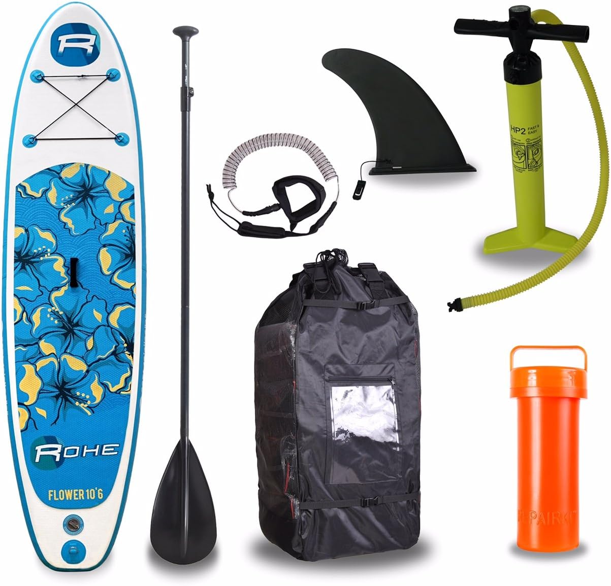 ROHE Pack Paddle Gonflable Flower - 320x76x15cm - Avec accessoires