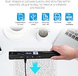 Houkiper Portable Scanner Handheld A4 Document Scanner 900DPI Color USB view 6