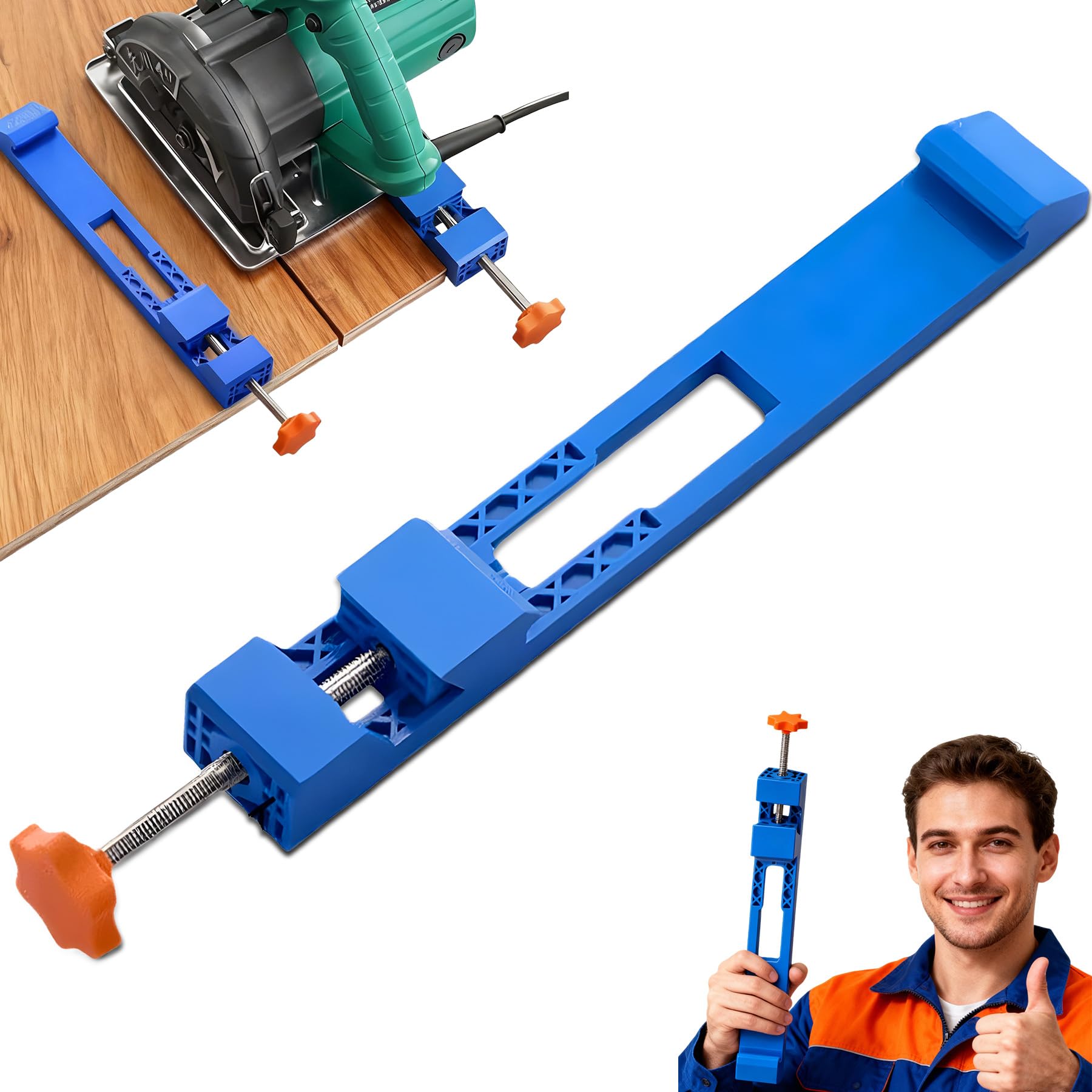 Photo 1 of 11.6 * 1.57Inch Adjustable Cutting Machine Base Guide,Electric Circular Saw Milling Positioning Clamp for Wood Cutting,Saw Guide For Circular Clamp Circular Saw Guide for Precision Cutting Guide