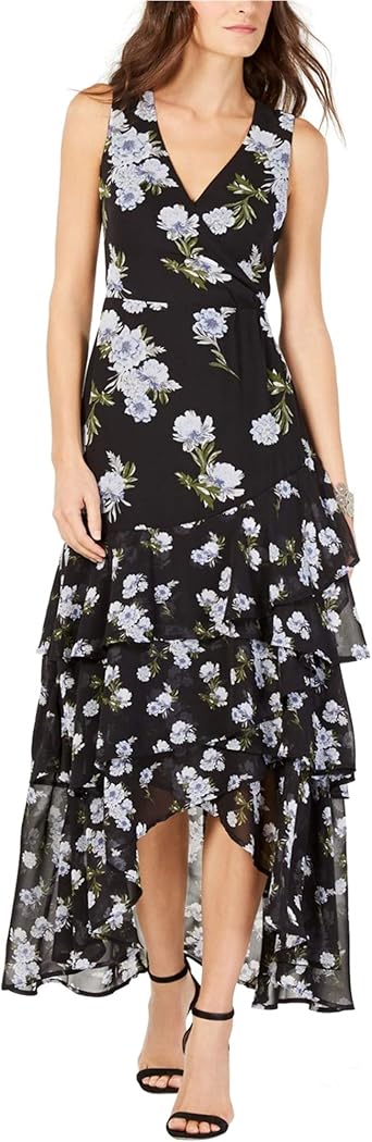 tiered hem maxi dress