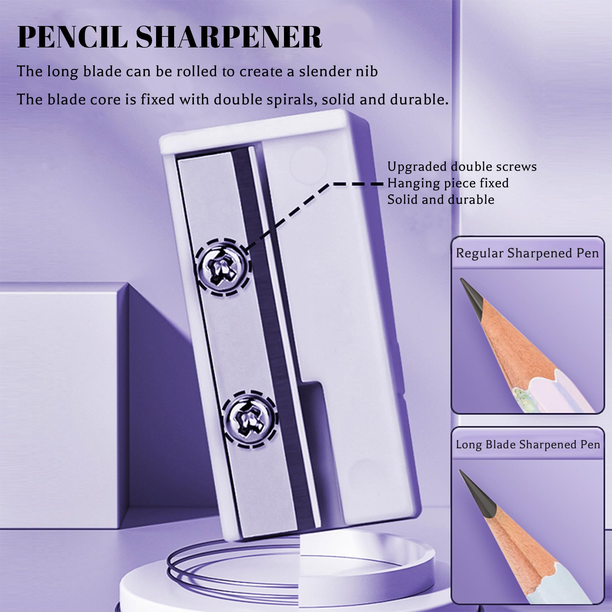 Pencil Sharpener, 3 Pack Single Hole Manual Pencil Sharpeners - for Colored Pencils, Classroom & Portable Sharpeners, Kids, Adults, Travel, School, Office