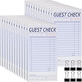 suituts 24 Pack Guest Checks Book/Server Note Pads, Waitress Notepad, Order Book for Restaurants, 1 Part Booked with 15 Lines