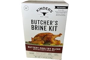TUUNIO Kinders Thanksgiving Bundle - Master Brine, Buttery Poultry Rub, Heavy-Duty Brining Bag, Twist Tie - Gluten Free, Buttery Seasoning Blend Kit