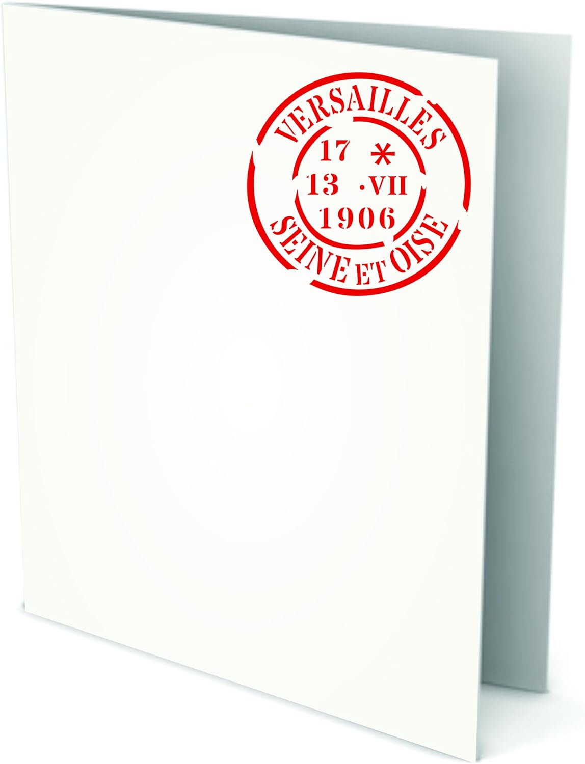 Paris Postmark Stencil - 21.5 x 21.5cm (L) - Reusable Vintage French Themed Word Wall Stencil Template, Large - Image 5