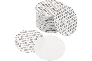 PATIKIL 60mm/2.4" Foam Lid Liner, 200 Pack Adhesive PS Foam Lid Liner Pressure Sensitive Seal Cap Liners Resistant Tamper for