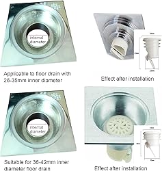 White Odor Proof Shower Floor Drain Backflow