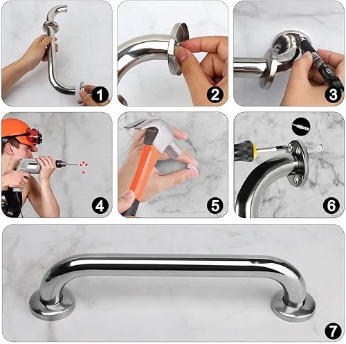 Gotega Shower Grab Bar Pack,Stainless Steel Bathroom Grab Bar