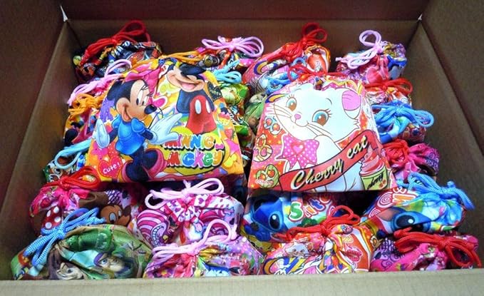Amazon 駄菓子詰め合わせ ディズニー カラフル巾着袋入り ５０個セット はらしょう 駄菓子 通販
