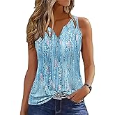 ETCYY Tank Tops for Women Loose Fit 2026 Spring Outfits Trendy Casual Summer Button Down V Neck Sleeveless Shirts
