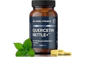 Mt. Angel Vitamins Quercetin Nettle+ - Supports Allergy Wellness & Sinus Health, Featuring Quercetin with Bromelain, Crafted for Seasonal Well-Being, cGMP Certified, Made in USA, 60 Tablets