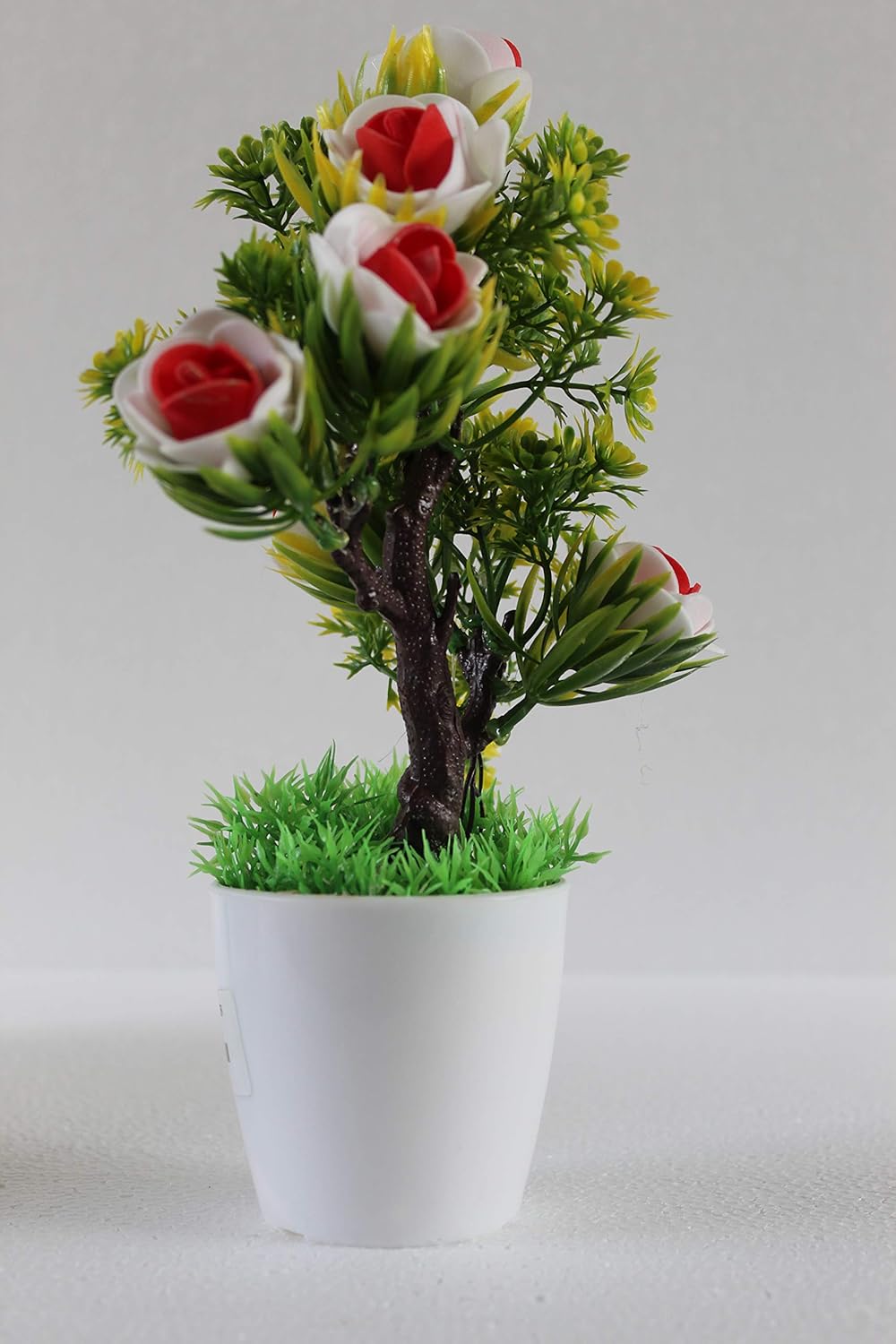 Buy Chinnus Flower Artificial Bonsai Tree With Baby Rose Red Online At Low Prices In India Amazon In