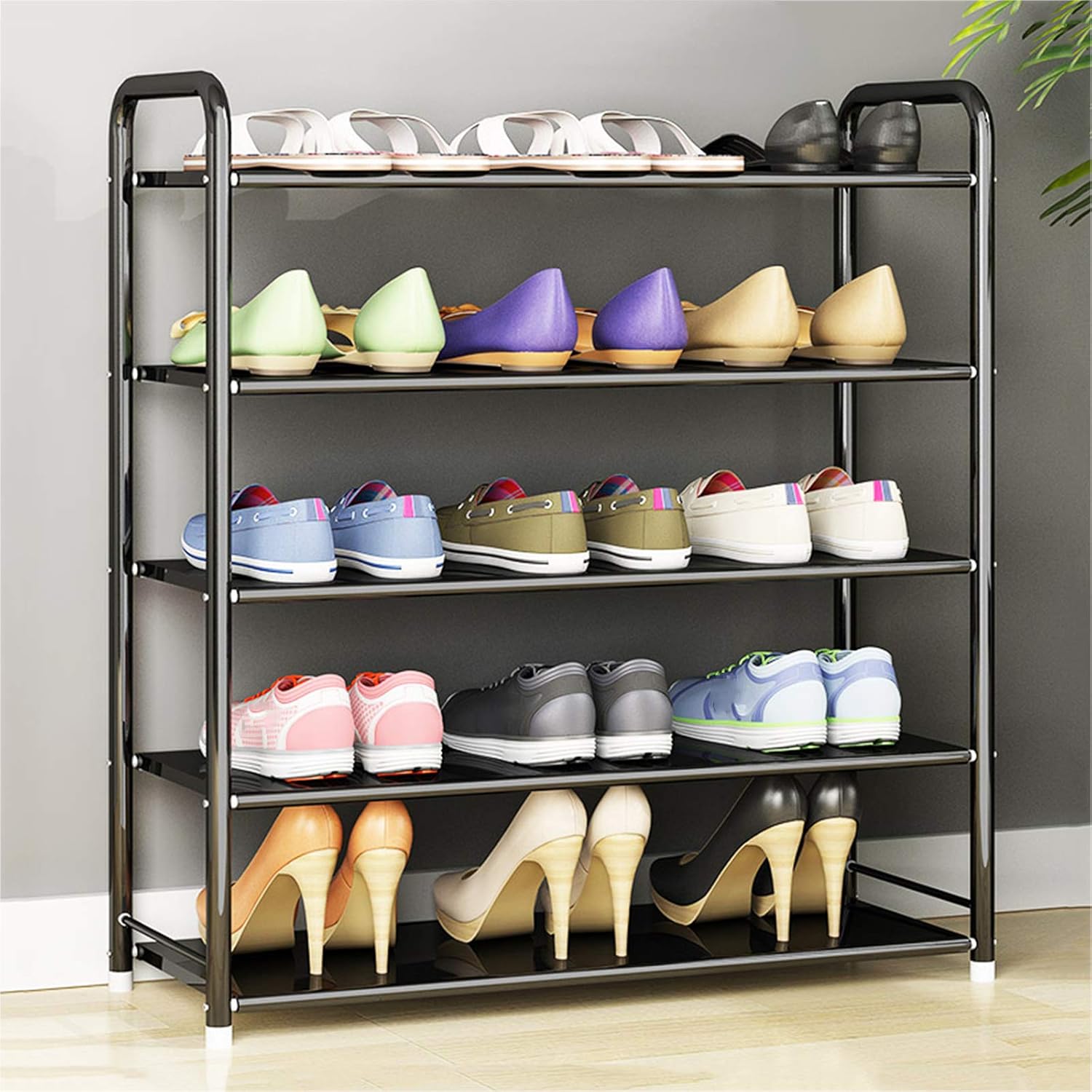 DJFIOSD Zapatero Independiente para El Hogar, Zapatero Multifuncional De 5 Niveles Estante De