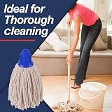Abbey No.16 Cotton Mop Heads 5pk Universal Screw Socket Blue Super Absorbent view 4