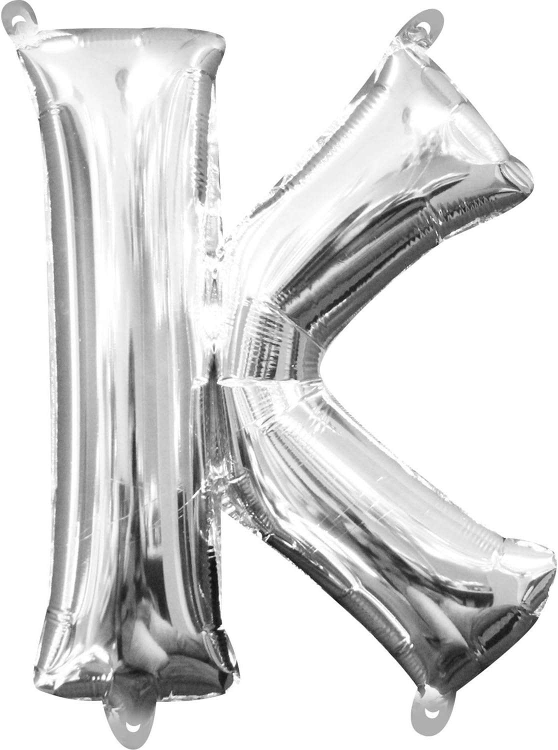 Minishape Letter K Silver Foil Balloon - 1 PC