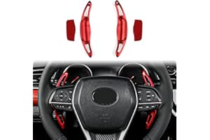 CKE for Toyota Camry 2024 2023 2022 2021 2020 2019 2018 for Corolla RAV4 Avalon Accessories Sporty Auto Car Paddle Shifter Extension Shift Paddle Cover Trims -Red