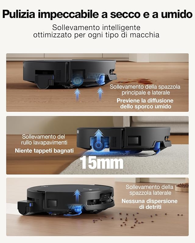 T90 PRO OMNI Robot Aspirapolvere Lavapavimenti OZMO ROLLER 30000Pa
