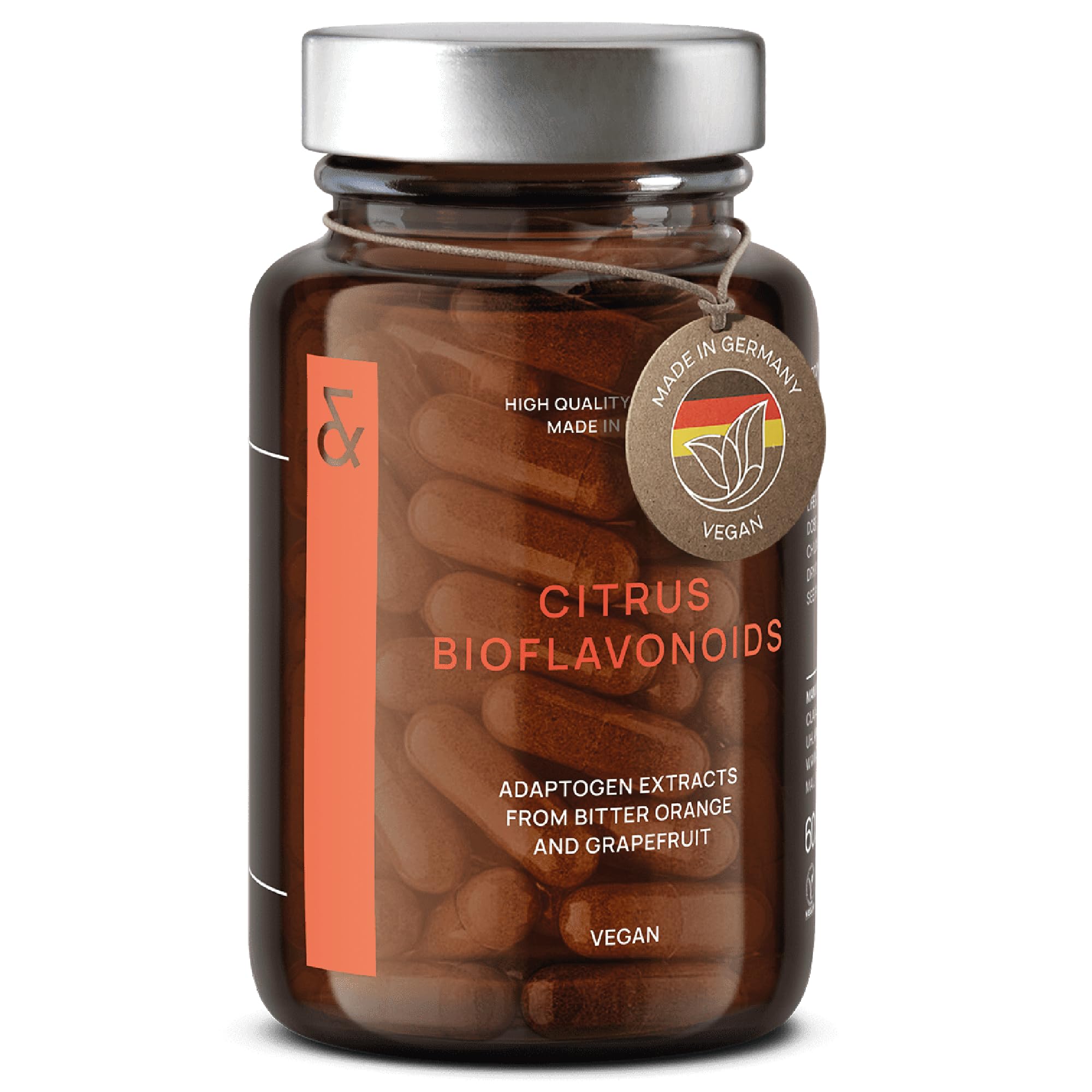 Citrus Bioflavonoids Complex with Diosmin Hesperidin and Naringin - Flavonoids Supplement Made from Bitter Orange and Grapefruit Extract - Circulation Booster - 60 Capsules - Made in Germany