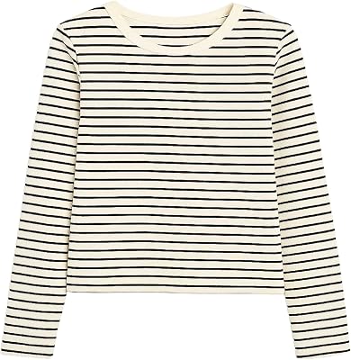 Top de algodón Premium Mezcla De Crema Mujeres UK 8 (EU 36)
