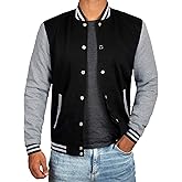 Decrum Varsity Jacket Men - High School Baseball Letterman Style Bomber Jackets For Men
