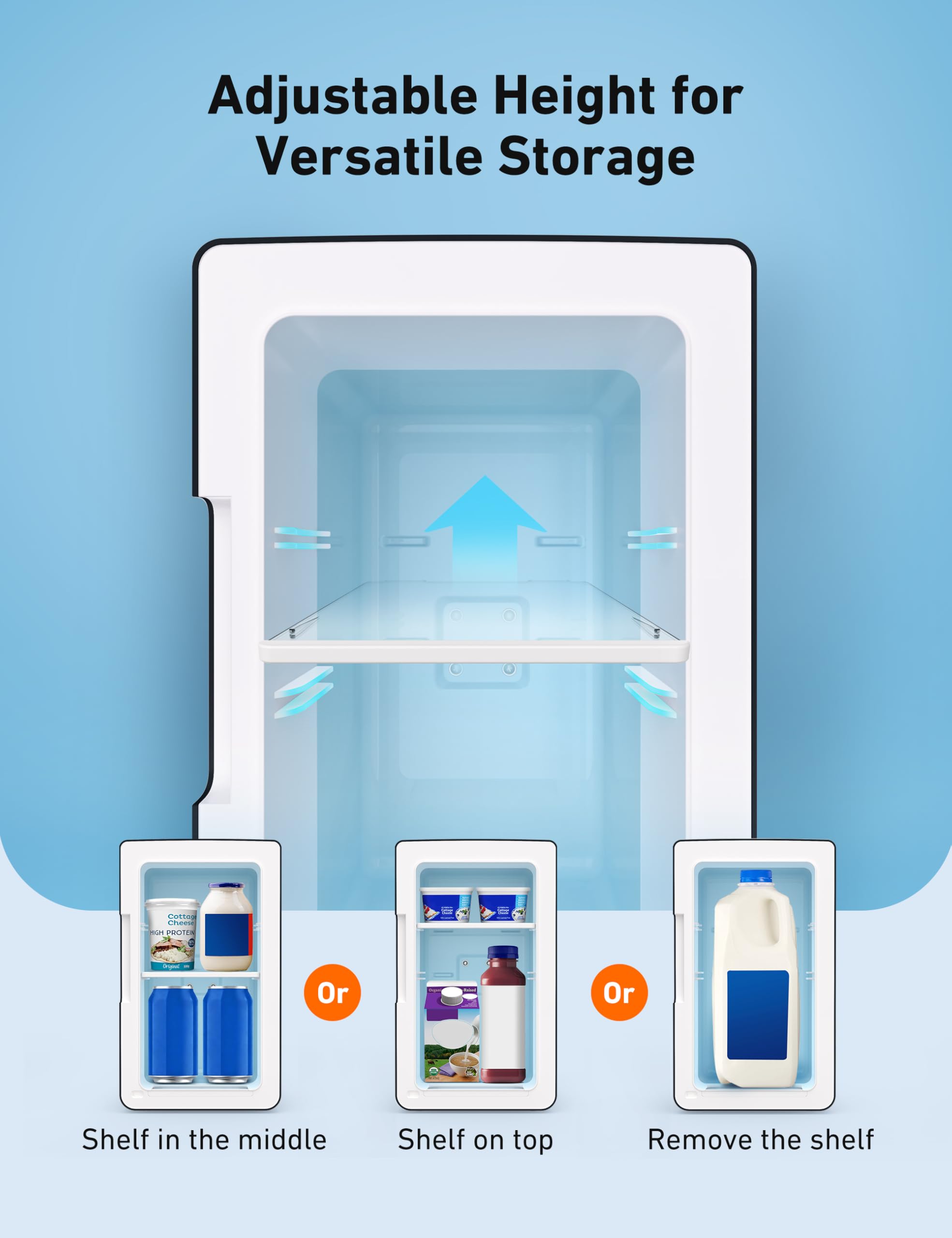 AstroAI Mini Fridge 2.0 Gen, 6 Liter/8 Cans Makeup Skincare Fridge 110V AC/ 12V DC Portable Thermoelectric Cooler and Warmer Little Tiny Fridge for Bedroom, Cosmetics (Dark Grey)