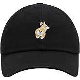 JPAK Corgi Butt with Heart Fur Premium Dad Hat Embroidered Cotton Baseball Cap CorgiLove ButtHeart