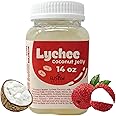 Fusion Select Lychee Jelly Coconut Jelly with Fruit Flavored for Bubble Tea, Yogurt, Ice Cream, Beverage, Fruit Tea, and Snow Fluff, Dessert Toppings 14 Ounce