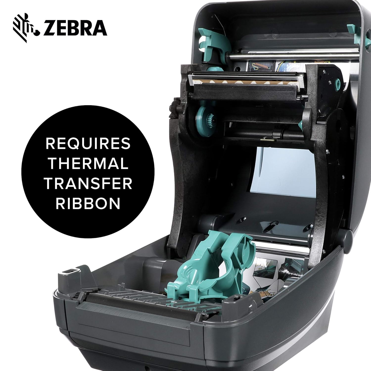 Zebra - GK420t Thermal Transfer Desktop Printer for labels, Receipts, Barcodes, Tags, and Wrist Bands - Print Width of 4 in - USB, Serial, and Parallel Connectivity - GK42-102510-000: Industrial & Scientific