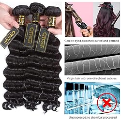 QTHAIR 14A Peruvian Loose Deep Curly Frontal with