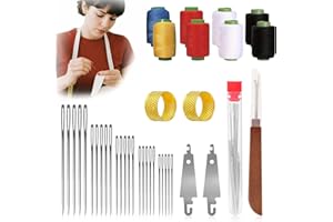 ACMEFUN Big Eye Steel Sewing Needles Kit 39PCS - 5 Size Hand Sewing Needles Set with Case - Sharp Rust-Proof Steel Embroidery Needles for Embroidery Cross Stitch, Yarn, Tapestry & Fabric Mending