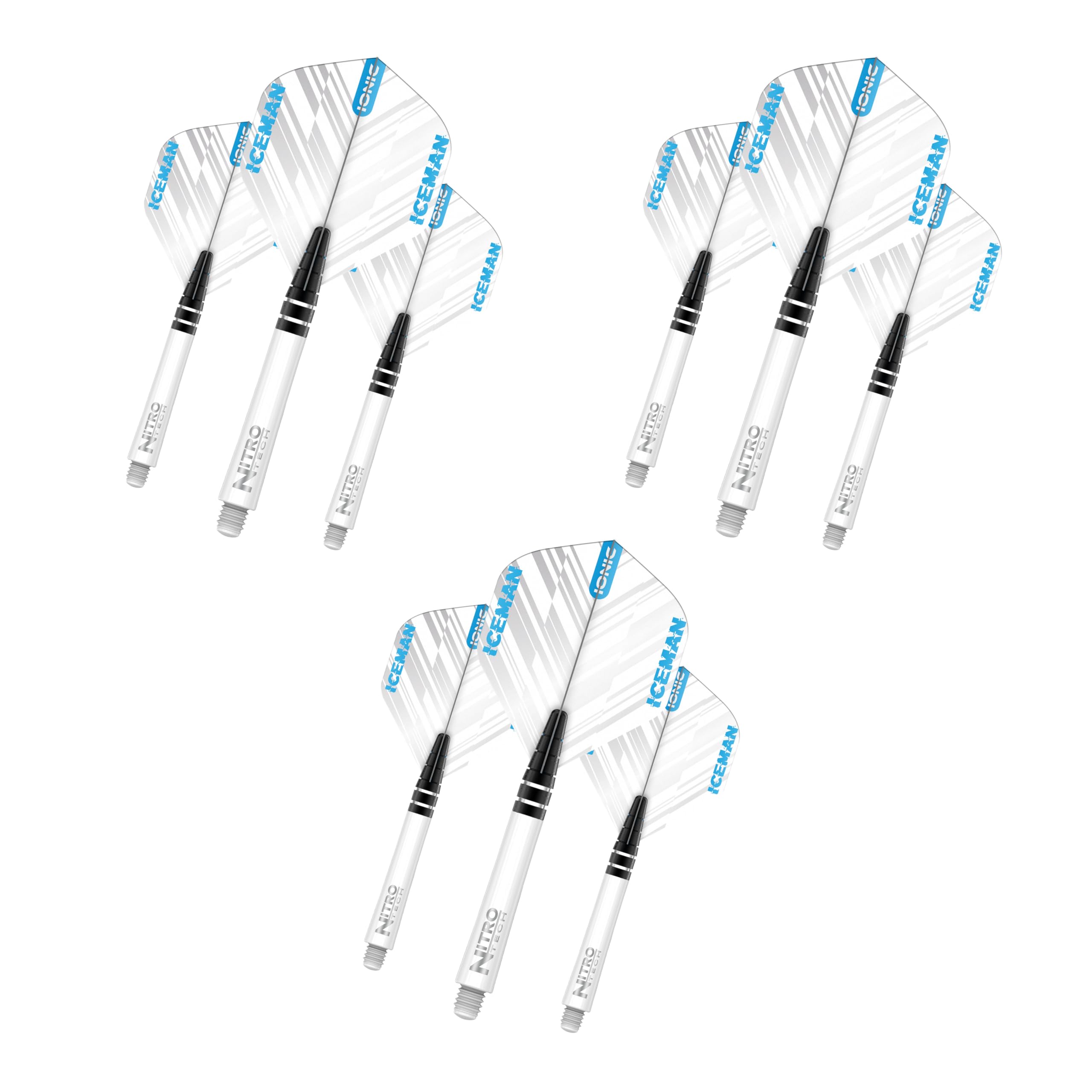 RED DRAGON Gerwyn Price Iceman Ionic White Flight and Stem Combo Pack