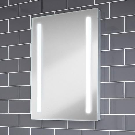 pebble grey bathroom mirror