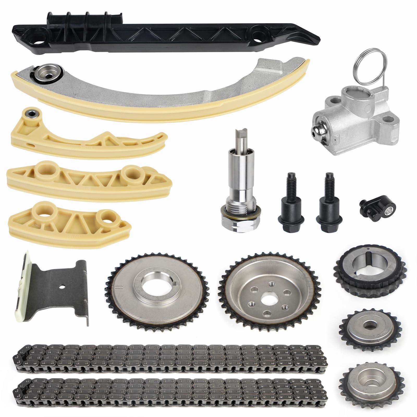 Photo 1 of Donbalauto Timing Chain Kit Tensioner Guide Rail Crank Sprocket Shaft Sprocket compatible with Buick GMC Chevy Malibu Equinox 2.0L 2.2L 2.4L 2006-2017 Replaces 94201S