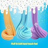 ROOKAIR 4 Pack Butter Slime Kit with Charms - Soft Non-Sticky DIY Party Gift view 4