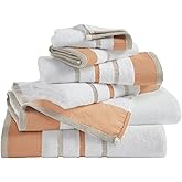 Great Bay Home Decorative Bath Towel Set - Luxury Cotton 6 Piece Towel Set - Luxurious, Ultra-Soft, Durable Towels for Bathroom Decor (Clay/Taupe)