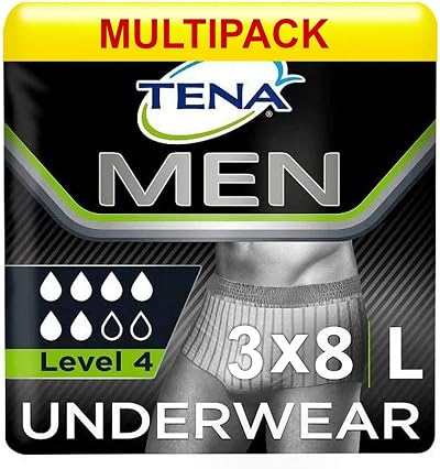 TENA For Men Premium Fit Level 4 Large Case Saver (3 Packs of 8)