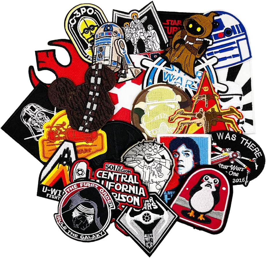 Mixed Media - 24pcs Halloween Costume Cosplay Movie TV Series Embroidered Iron On Patches