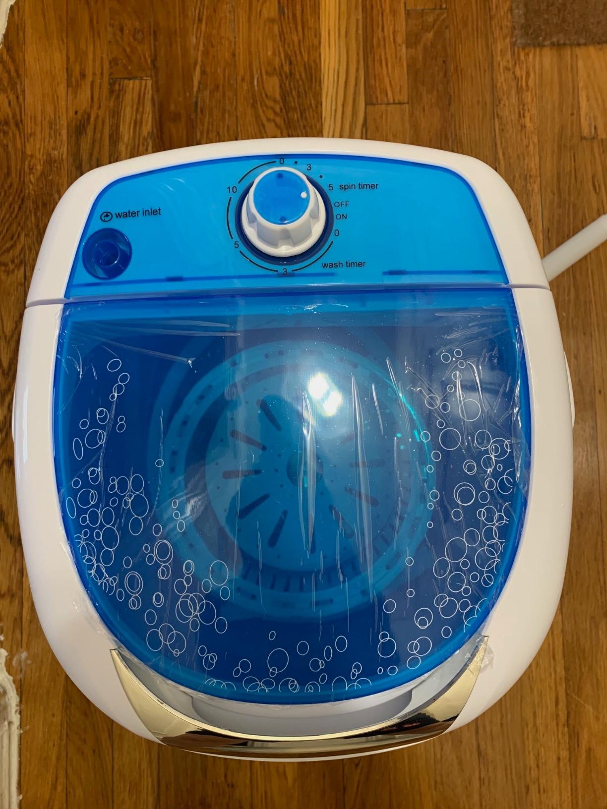 16/mo Finance COSTWAY Portable Mini Washing Machine with Spin Dryer, Washing Capacity 5.5lbs