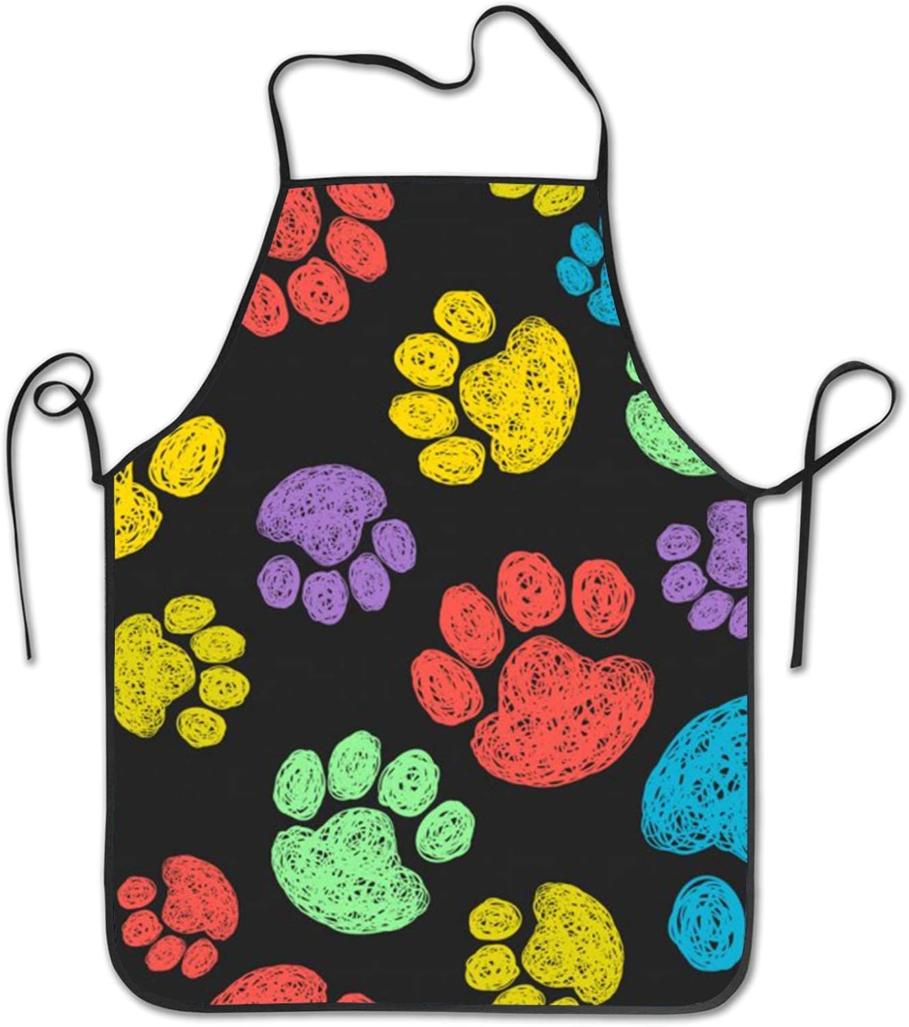 Dog Paws Print Apron Funny Bib Aprons For Men Women Kitchen