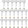 Hicello 20Pcs Decorative Mirror Screws, Stainless Steel Screw Cap/Cover 20mm for Fasteners, Sign/Advertising Hardware, Nails,