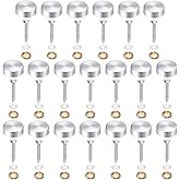 Hicello 20Pcs Decorative Mirror Screws, Stainless Steel Screw Cap/Cover 20mm for Fasteners, Sign/Advertising Hardware, Nails,