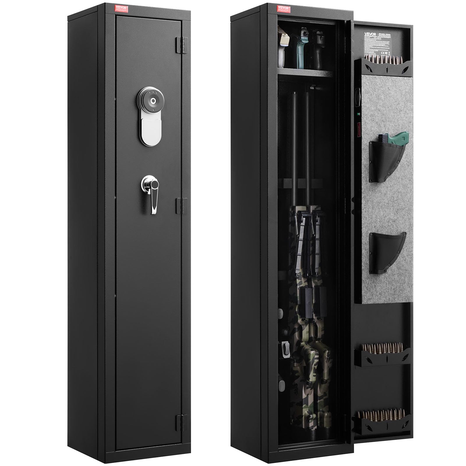 Photo 1 of ***PARTS ONLY**Vevor  Safe, Heavy Duty Cold-Rolled Steel Fireproof Rifle Cabinet with Fingerprint, Digital Keypad & Key, Large Long Gun Cabinet with Magazine and LED, Adjustable Racks for Rifles, Pistols, Shotgun