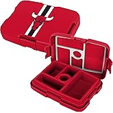 FOCO NBA Unisex-Adult Officially Licensed Team Color Stripe Primary Logo Basketball Leak Proof 5 Compartment Bento Lunch Box - Chicago Bulls