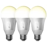 TP-Link Smart LED Light Bulb, Wi-Fi, Dimmable White, 50W Equivalent, Works w/ Amazon Alexa, 3-Pack (LB100 TKIT)