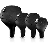 FRANKTECH Snap-On Golf Headcover Set, Driver, Woods &amp; Hybrid, 4 Pack | For right-handed clubs, 1 driver cover, 2 fairway covers for 3, 5 &amp; 7 woods, 1 hybrid cover; washable EVA, 1-second on/off.
